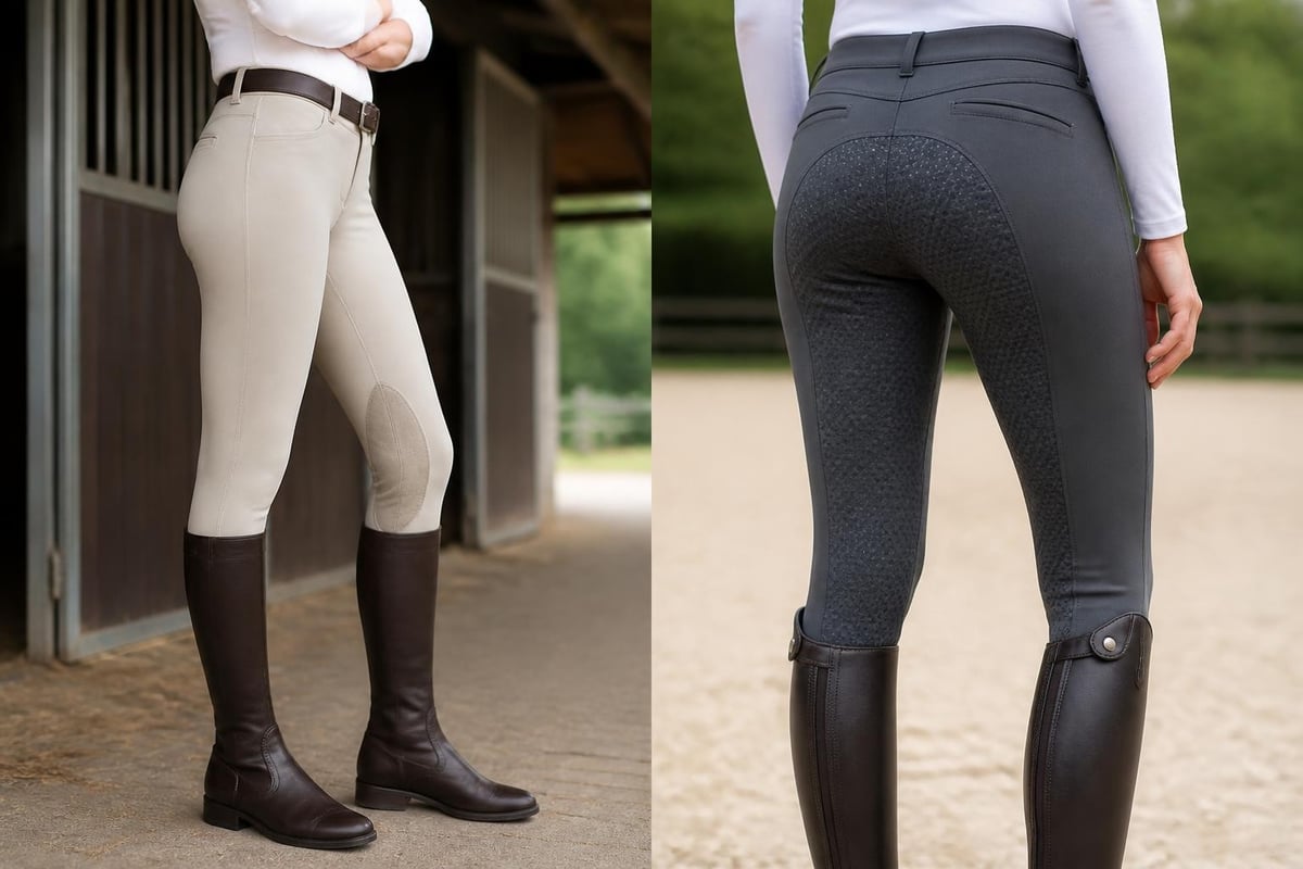 Essential components of men's riding breeches