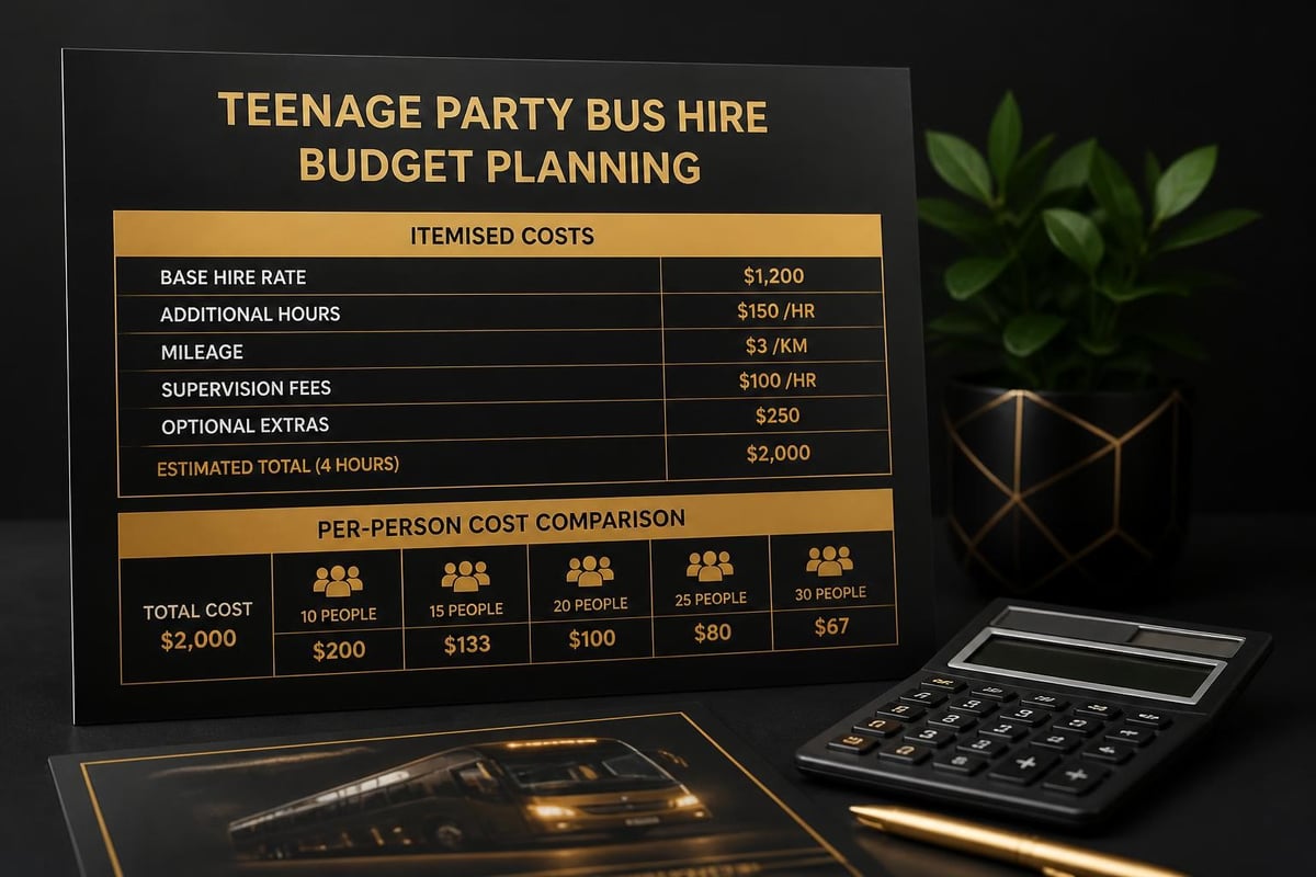 Party bus hire cost breakdown