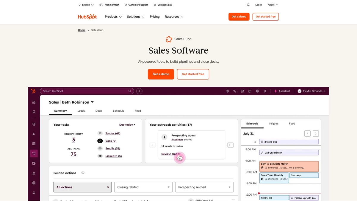 7 Soluzioni Essenziali di CRM per Closer nel 2025 - HubSpot Sales Hub