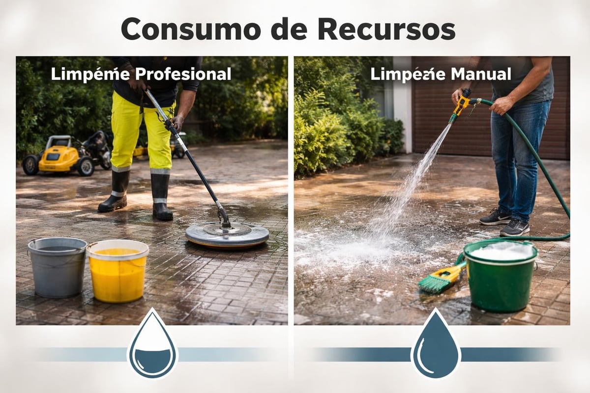 Comparación de consumo de agua