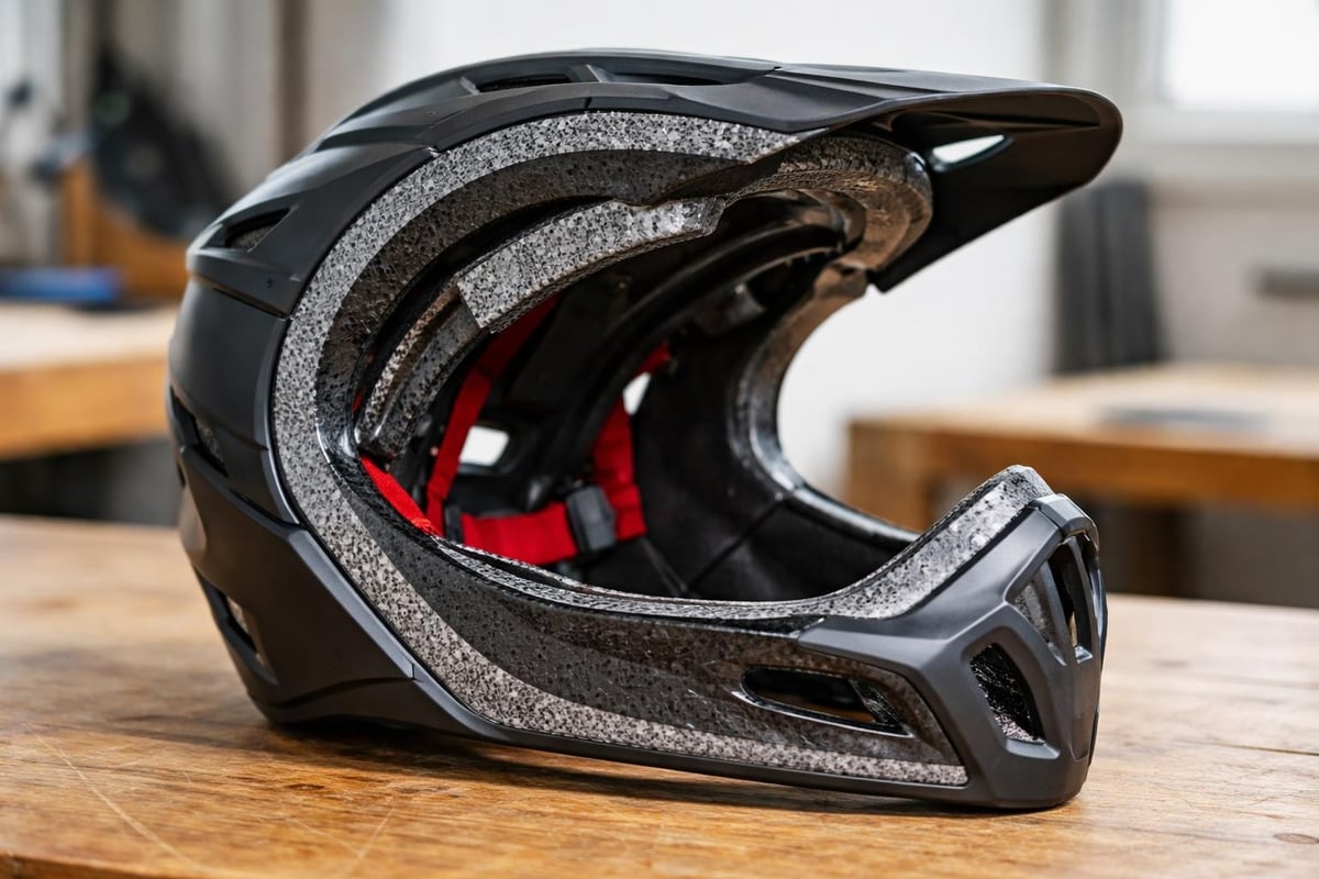 Full face helmet structural components
