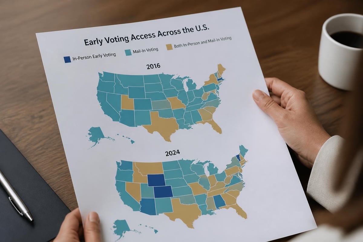 State-by-state early voting availability comparison