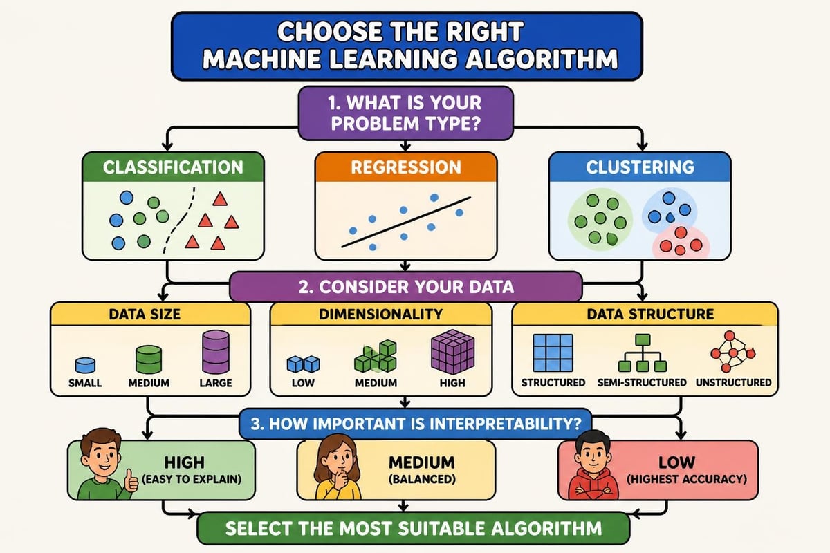 Machine learning algorithm selection
