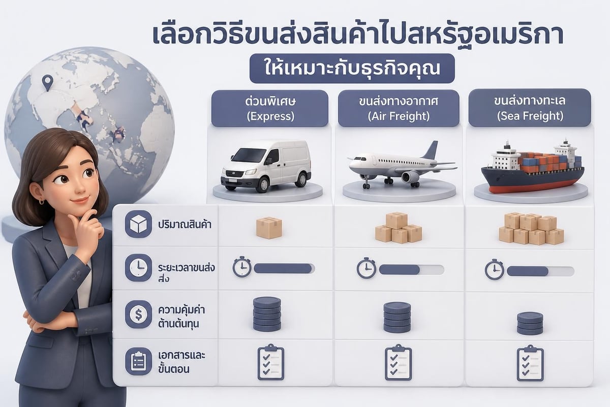 Business shipping options comparison