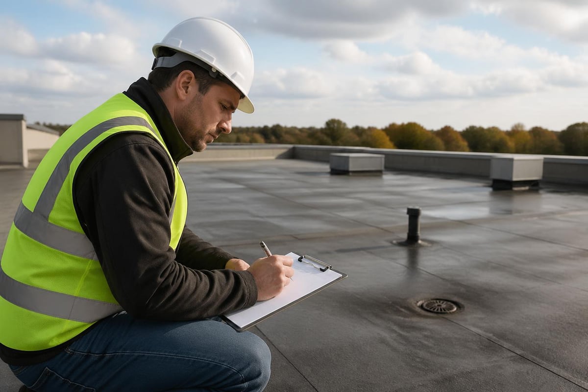 Flat roof waterproofing maintenance