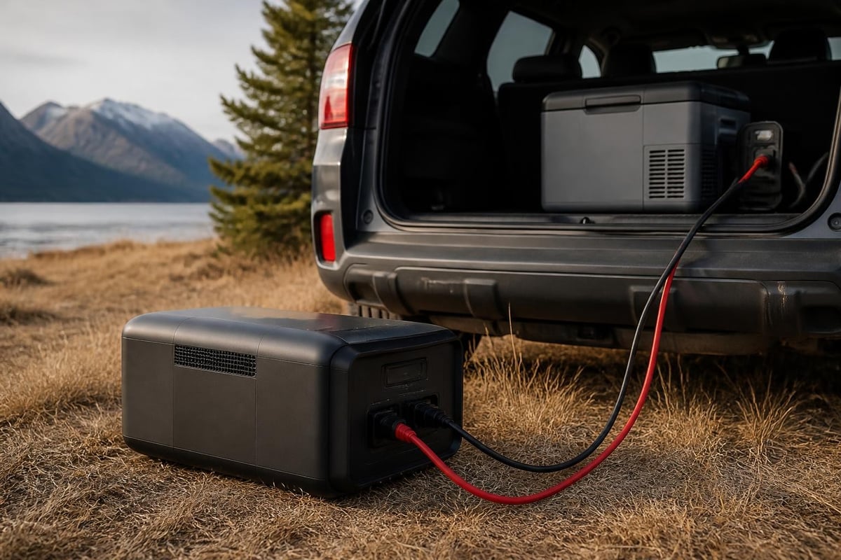 Battery independence for compressor fridge