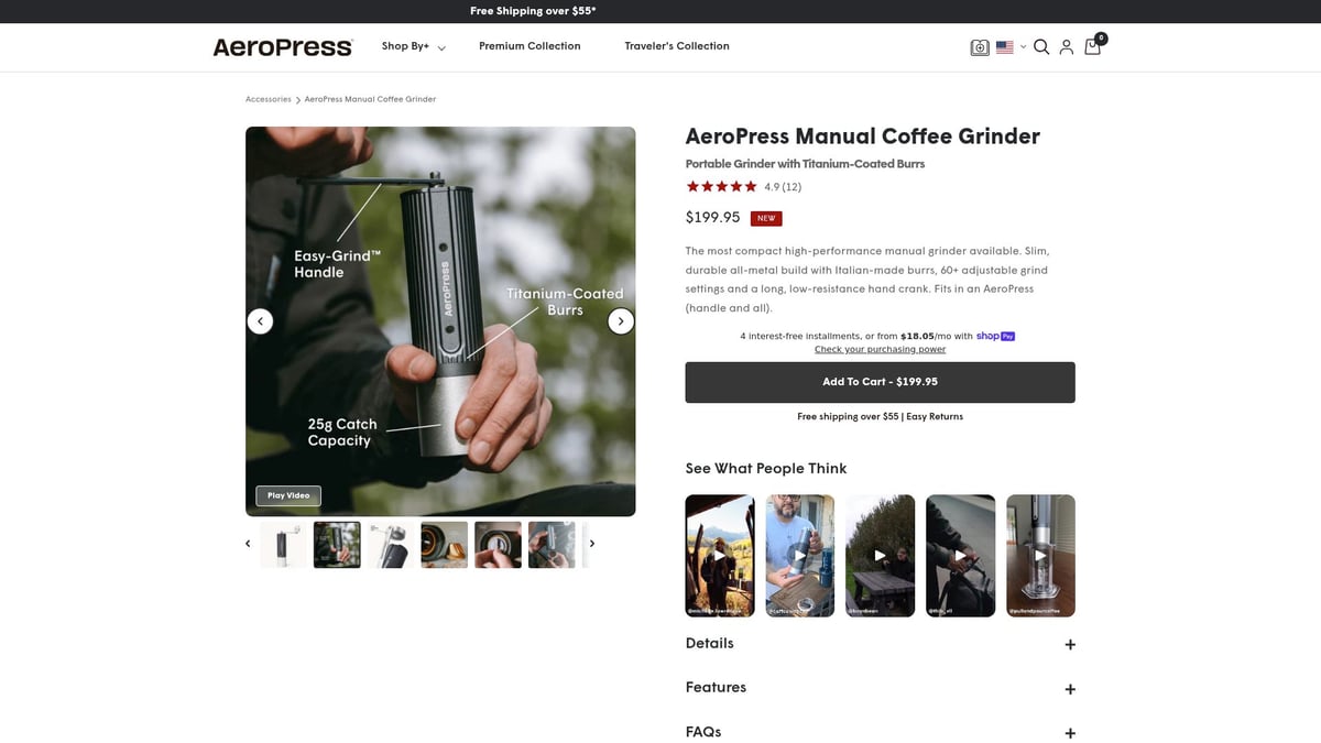 7 Best Travel Coffee Essentials for 2026: Sip Anywhere - AeroPress Manual Travel Coffee Grinder