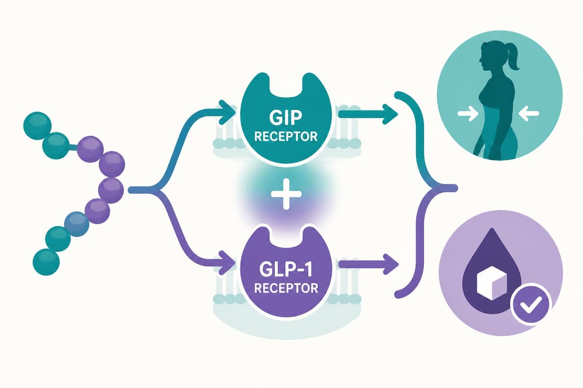 Dual incretin receptor mechanism