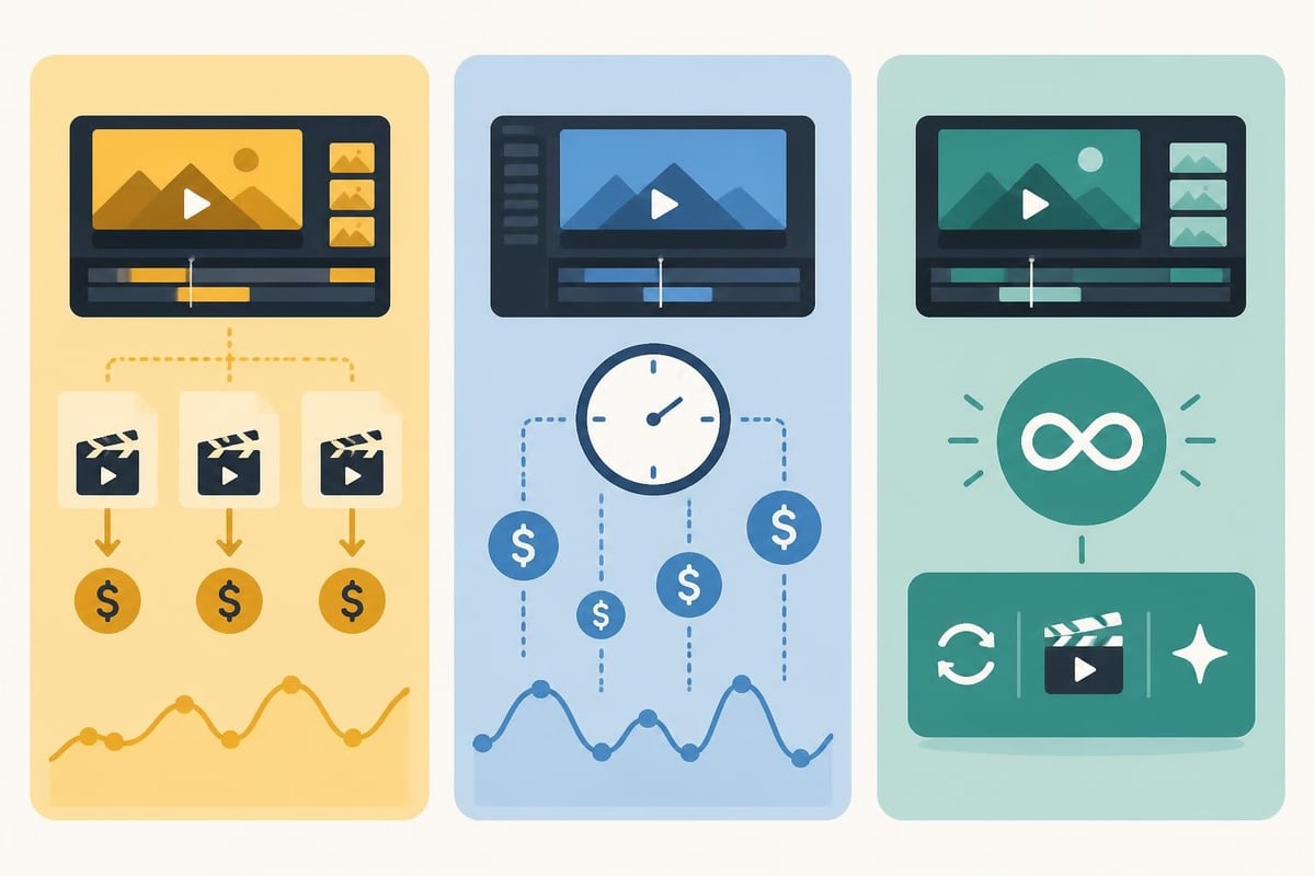 Video editing pricing model comparison