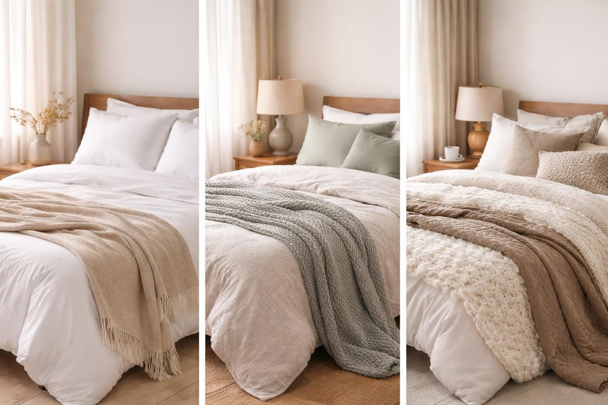 Seasonal bed covering rotation