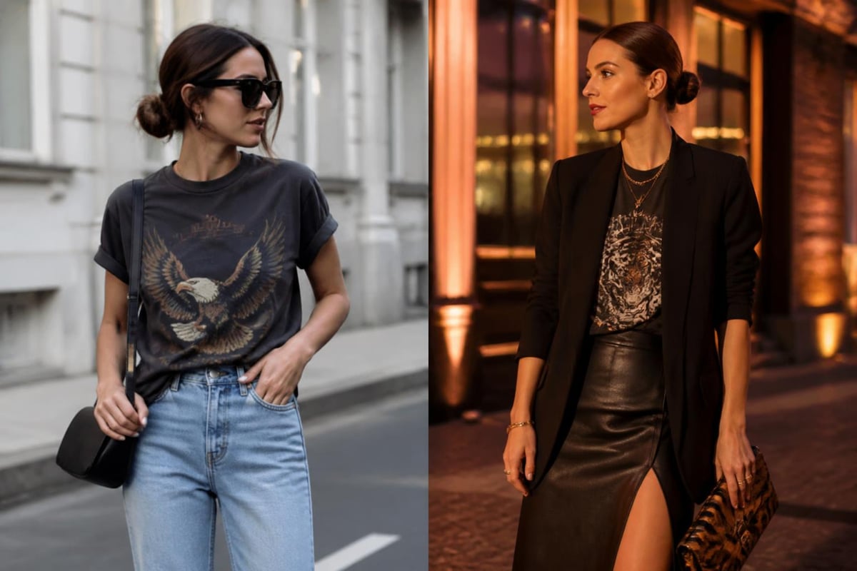 Graphic tee style versatility