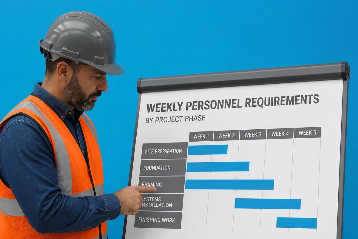 Construction workforce scaling model