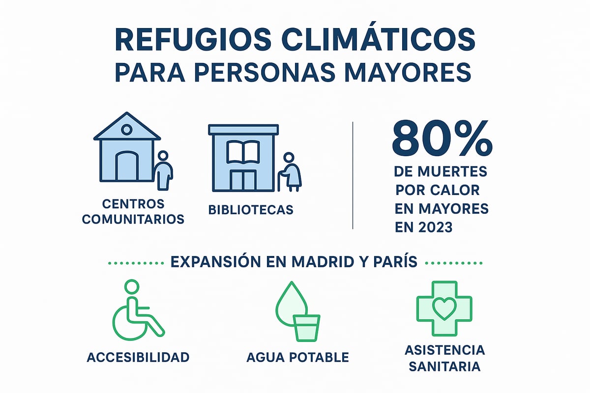 ¿Qué son los refugios climáticos y por qué son cruciales para personas mayores?