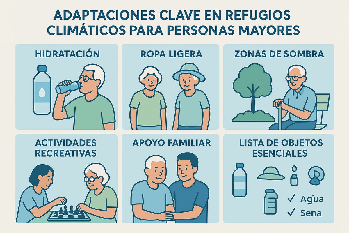 Adaptaciones y recomendaciones para personas mayores en refugios climáticos
