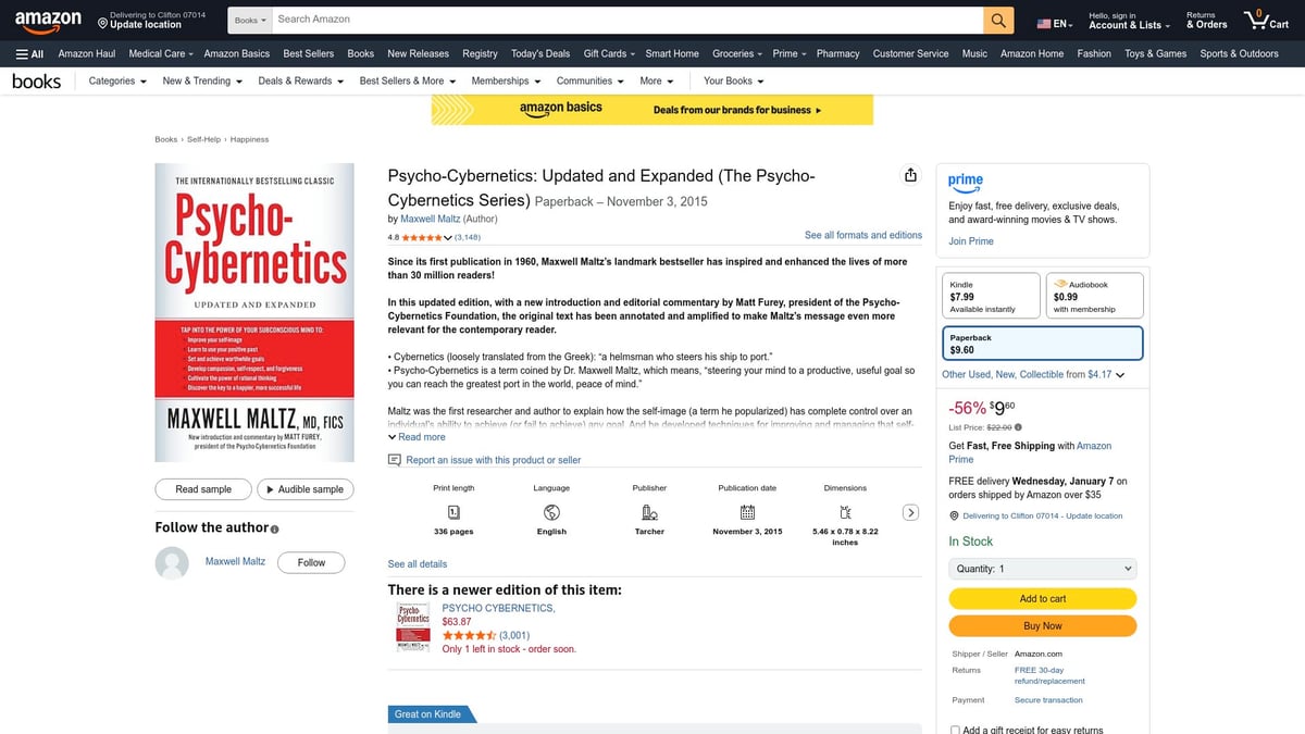 Top 7 Self Confidence Books to Boost Your Mindset in 2026 - Psycho-Cybernetics by Maxwell Maltz