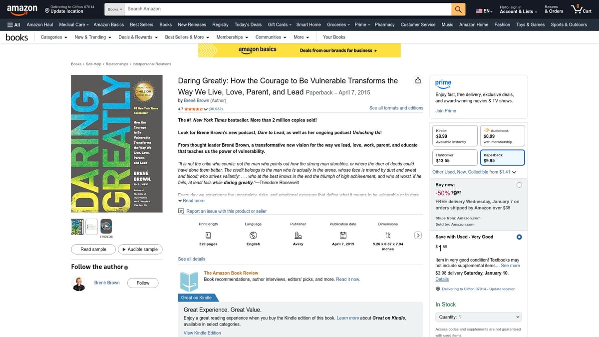 Top 7 Self Confidence Books to Boost Your Mindset in 2026 - Daring Greatly by Brené Brown