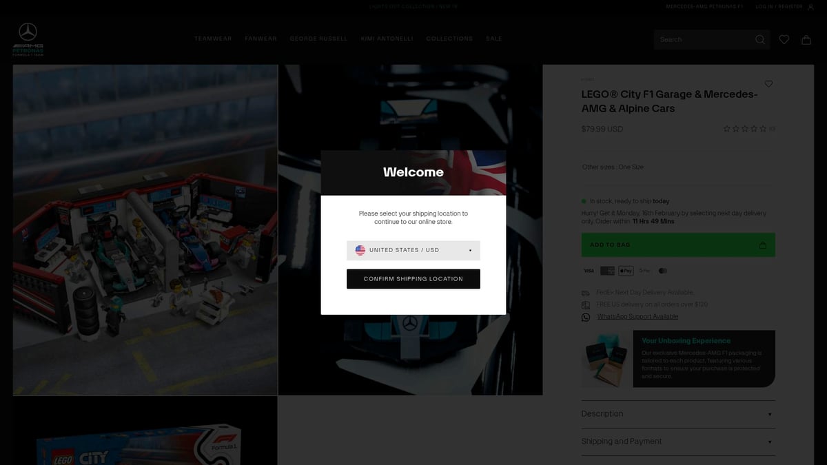 Top 10 Mercedes F1 Gifts Every Fan Will Love in 2026 - LEGO® City F1 Garage & Mercedes-AMG & Alpine Cars