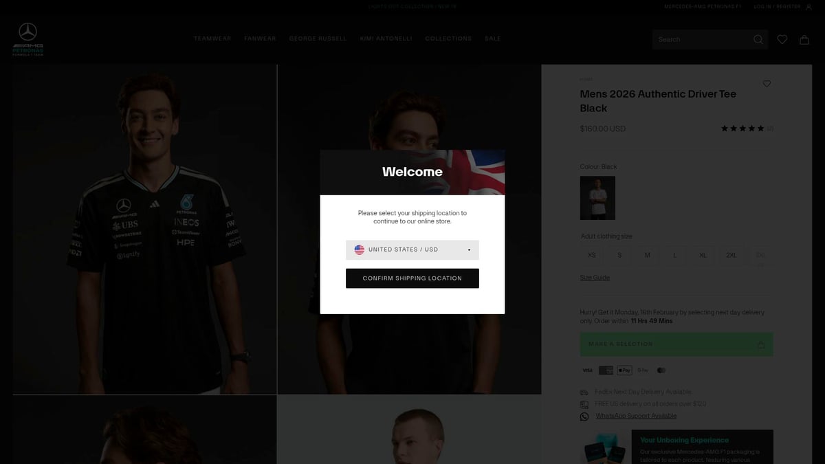 Top 10 Mercedes F1 Gifts Every Fan Will Love in 2026 - Mens 2026 Authentic Driver Tee Black