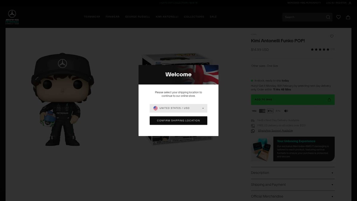 Top 10 Mercedes F1 Gifts Every Fan Will Love in 2026 - Kimi Antonelli Funko POP!