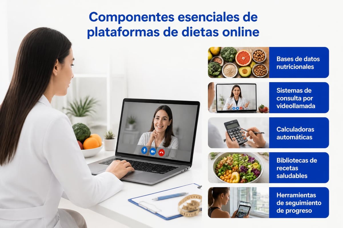 Componentes de plataforma nutricional digital