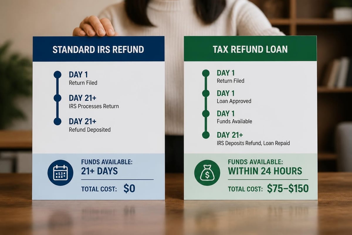 Tax refund timeline comparison