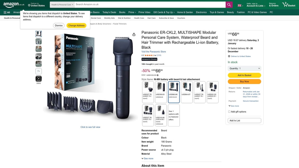 Top 7 Best Beard Trimmer For Men 2026: Expert Picks - Panasonic ER-CKL2 Multishape