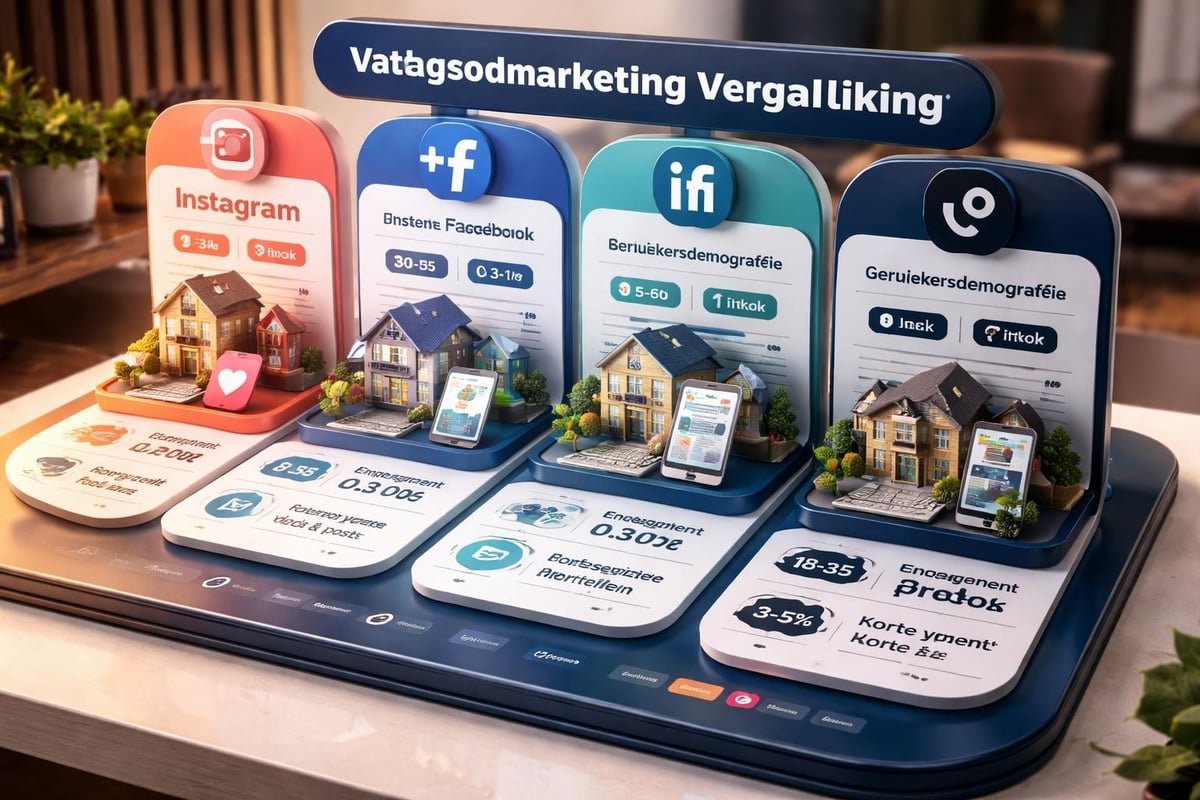 Social media platform vergelijking vastgoed