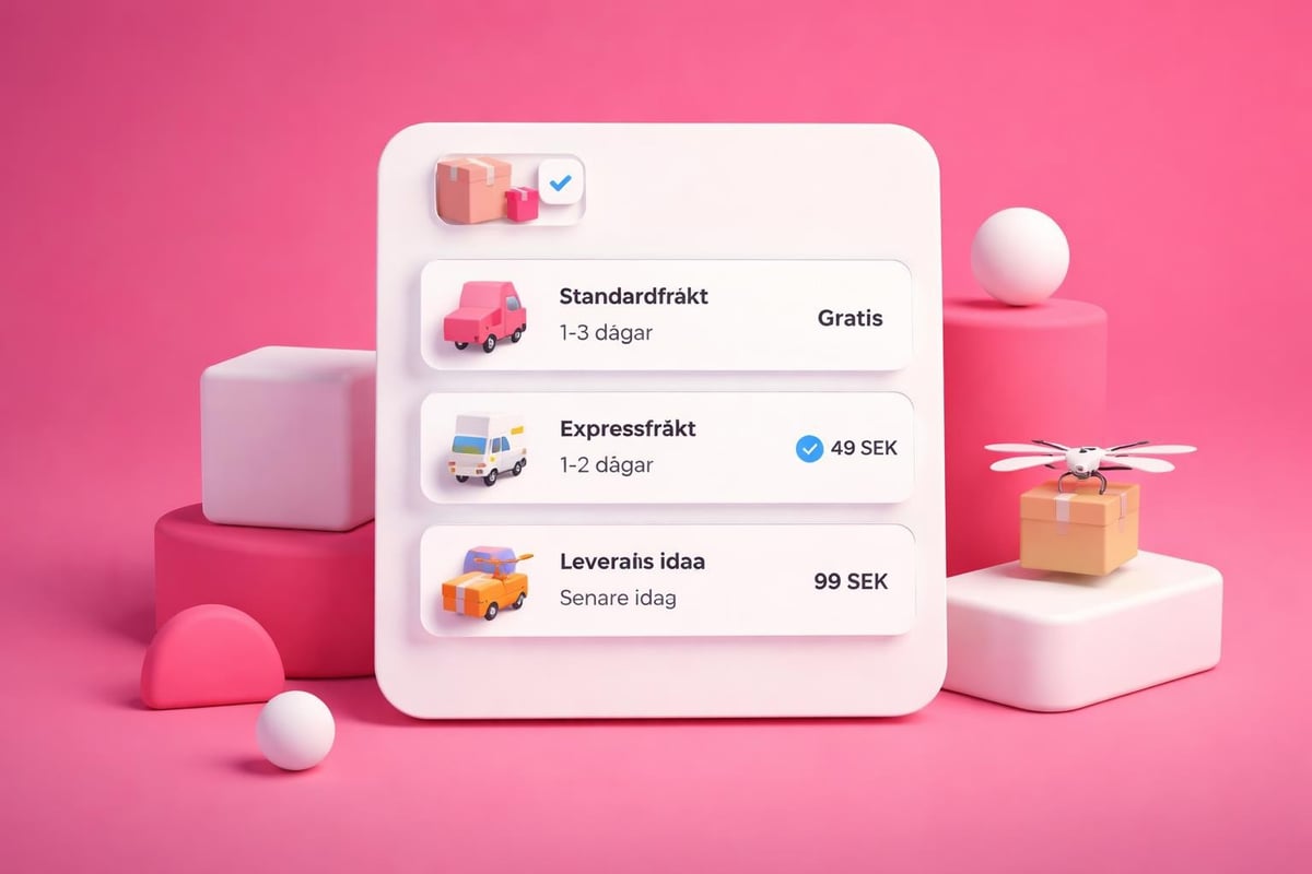 Shopify Shipping Delivery: Komplett Guide för 2026 2 Leveransalternativ i kassan