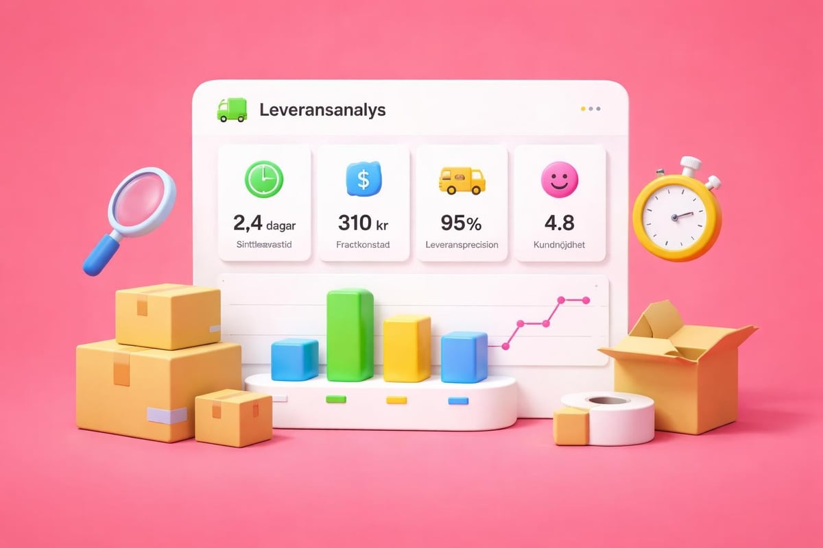 Shopify Shipping Delivery: Komplett Guide för 2026 3 Leveransanalys dashboard