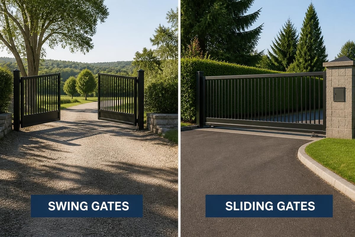 Swing versus sliding gate decision