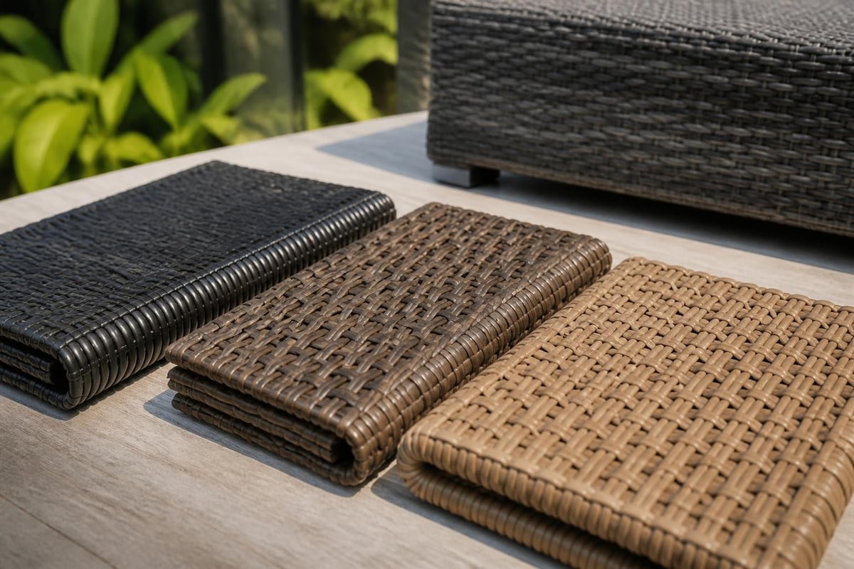 Synthetic rattan material quality comparison