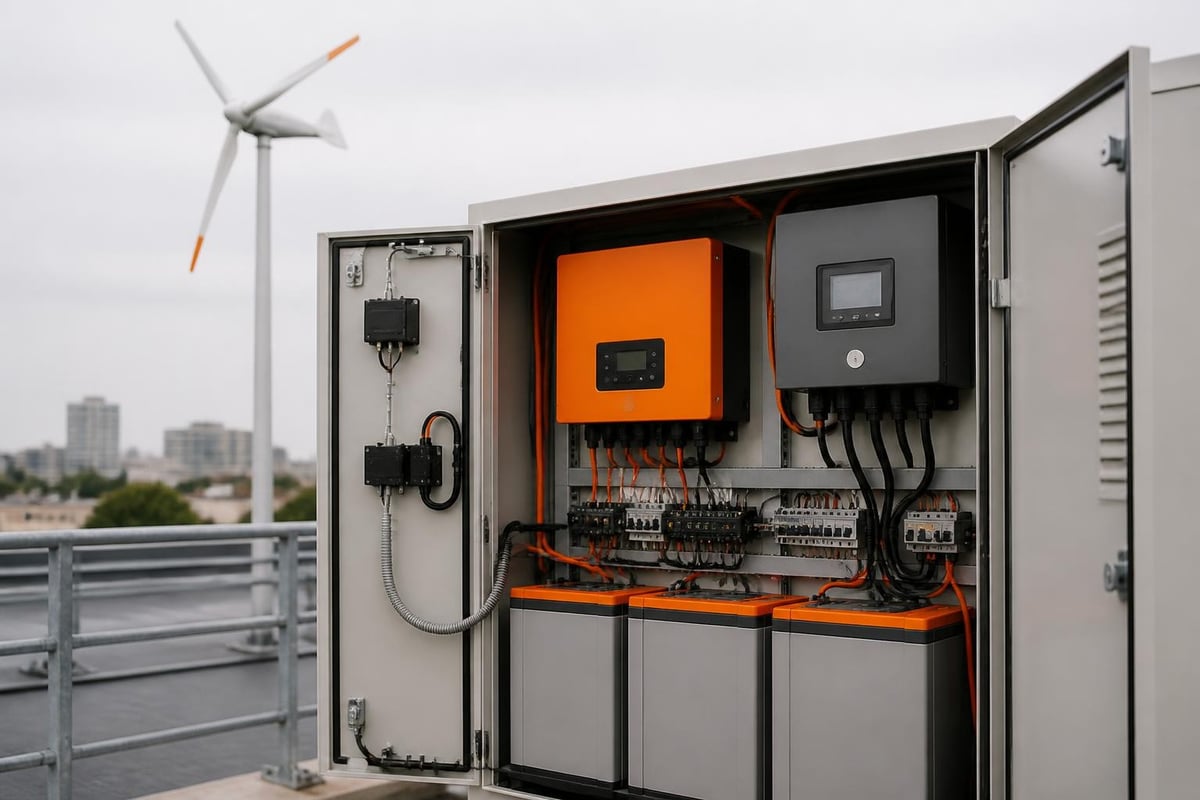 Rooftop wind turbine electrical integration