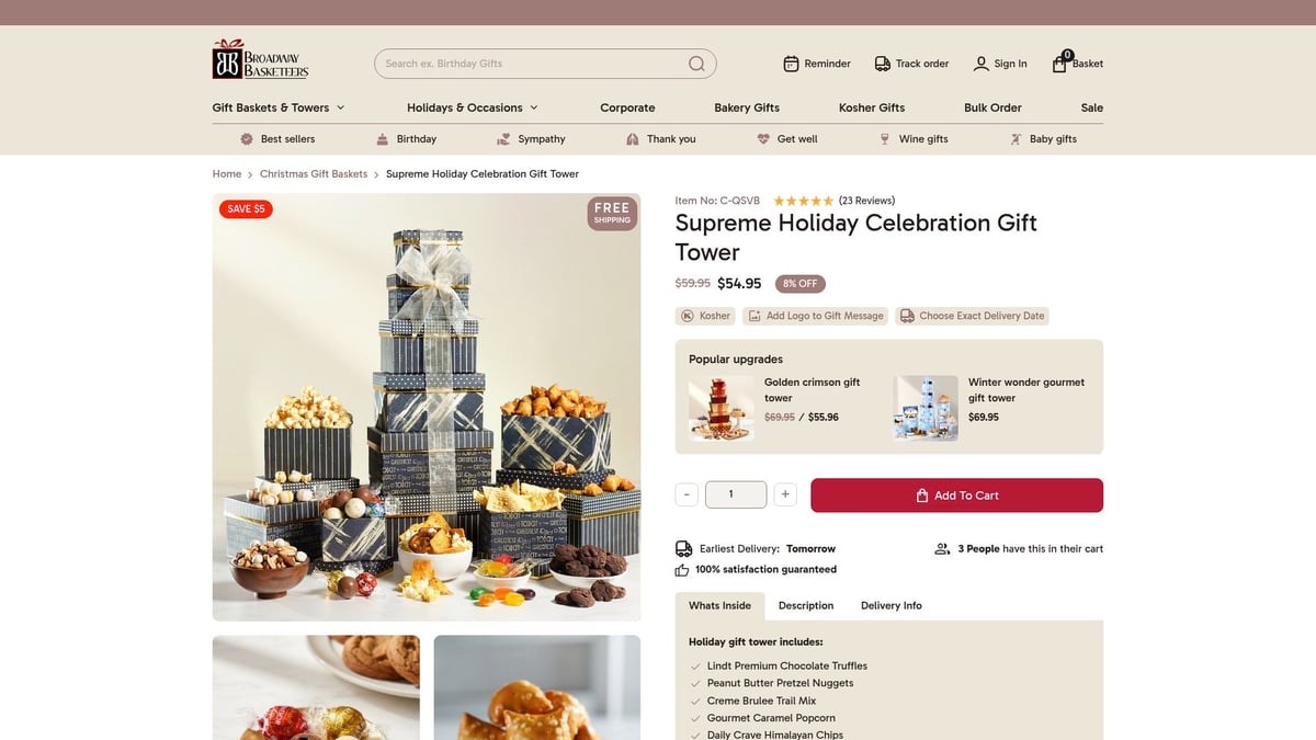7 Gift Baskets Corporate Teams Will Love in 2026 - Supreme Holiday Celebration Gift Tower