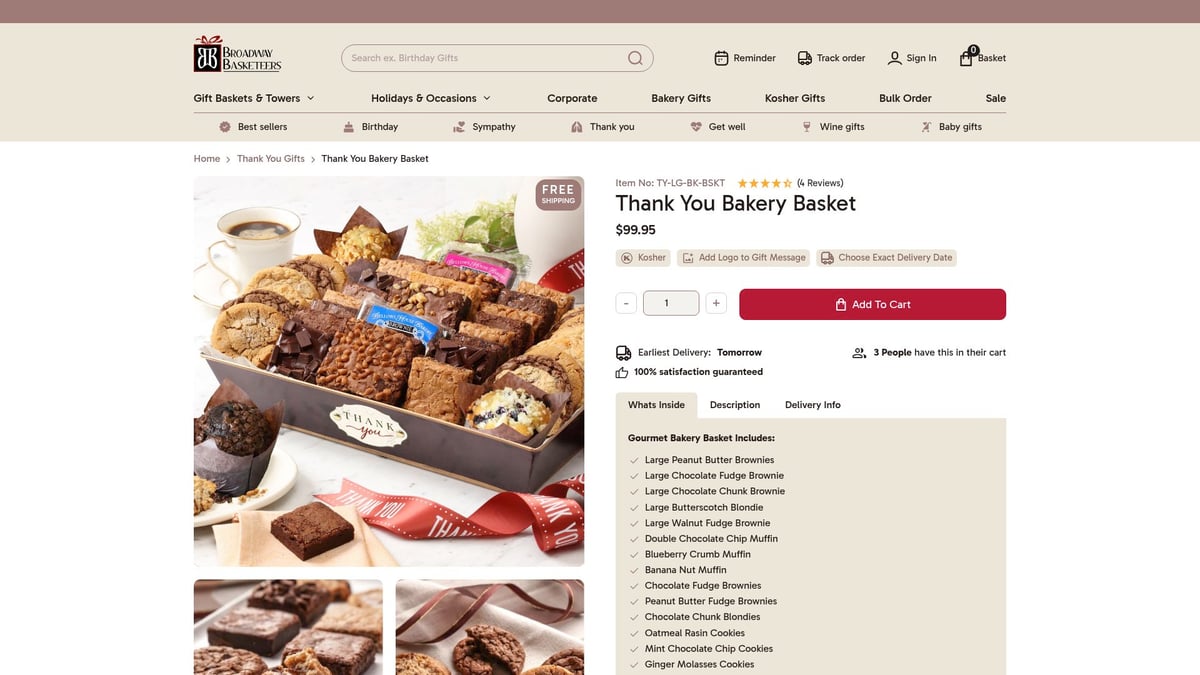 7 Gift Baskets Corporate Teams Will Love in 2026 - Thank You Bakery Basket