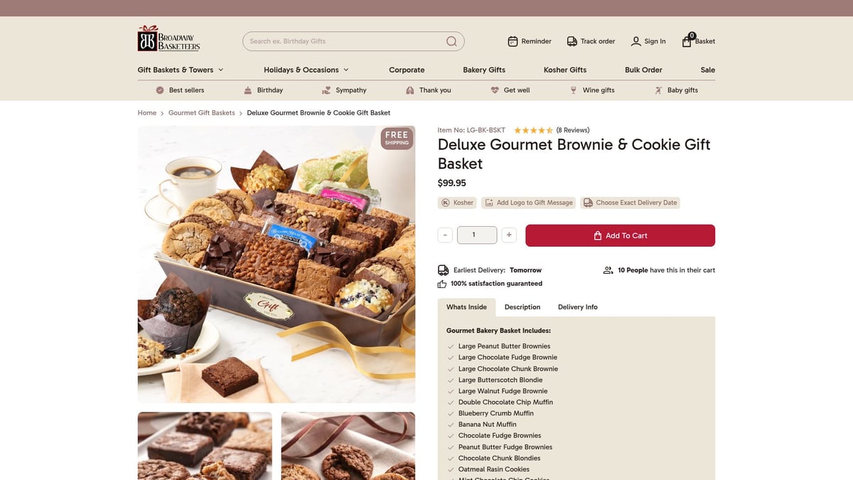 7 Gift Baskets Corporate Teams Will Love in 2026 - Deluxe Gourmet Brownie & Cookie Gift Basket