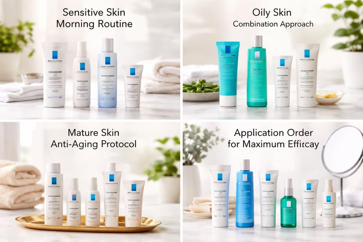 Skincare routine layering
