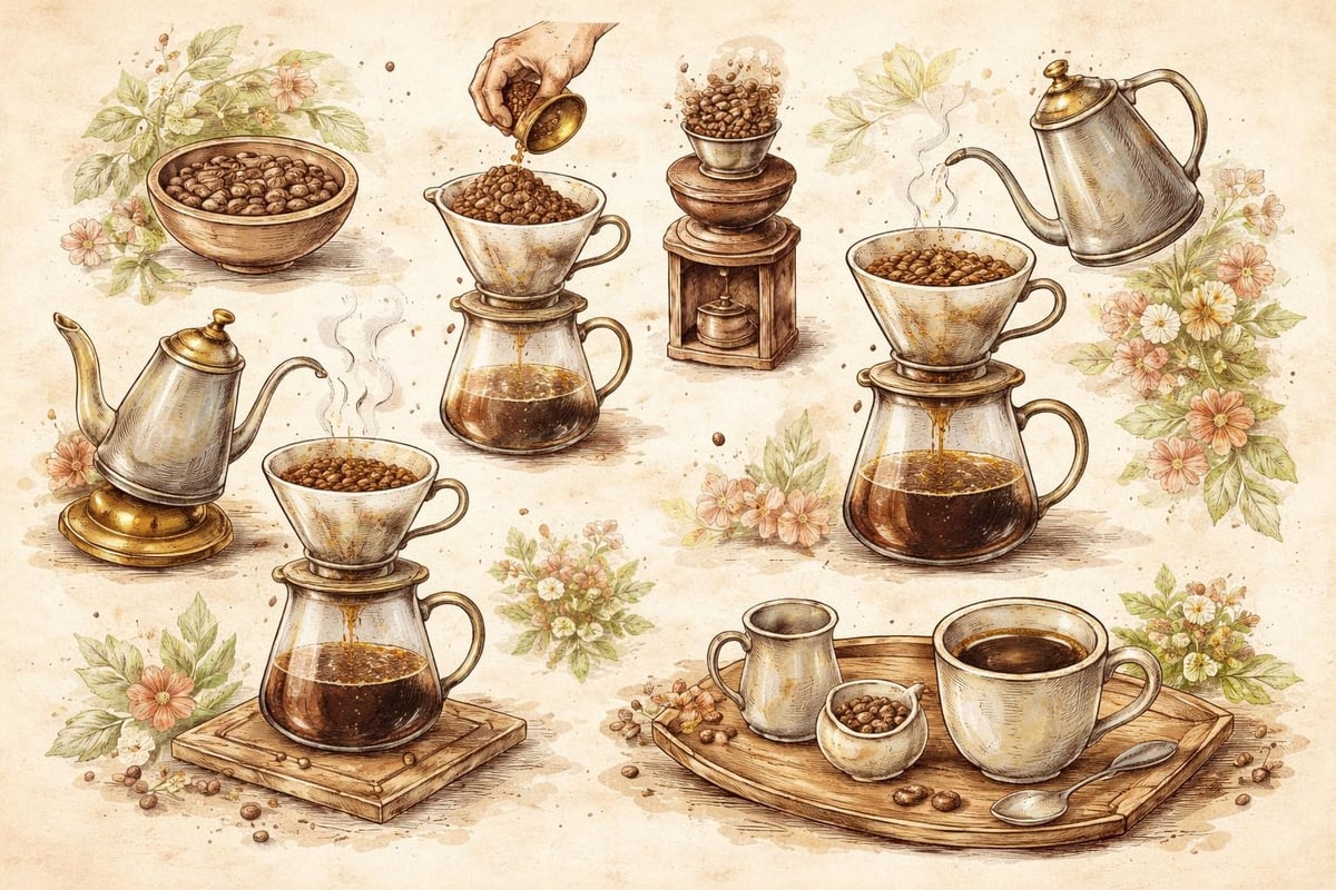 Pour over ritual steps