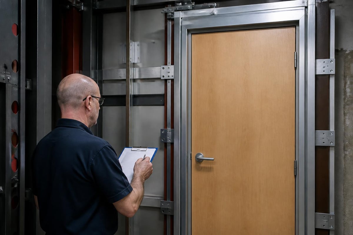 Fire door certification components