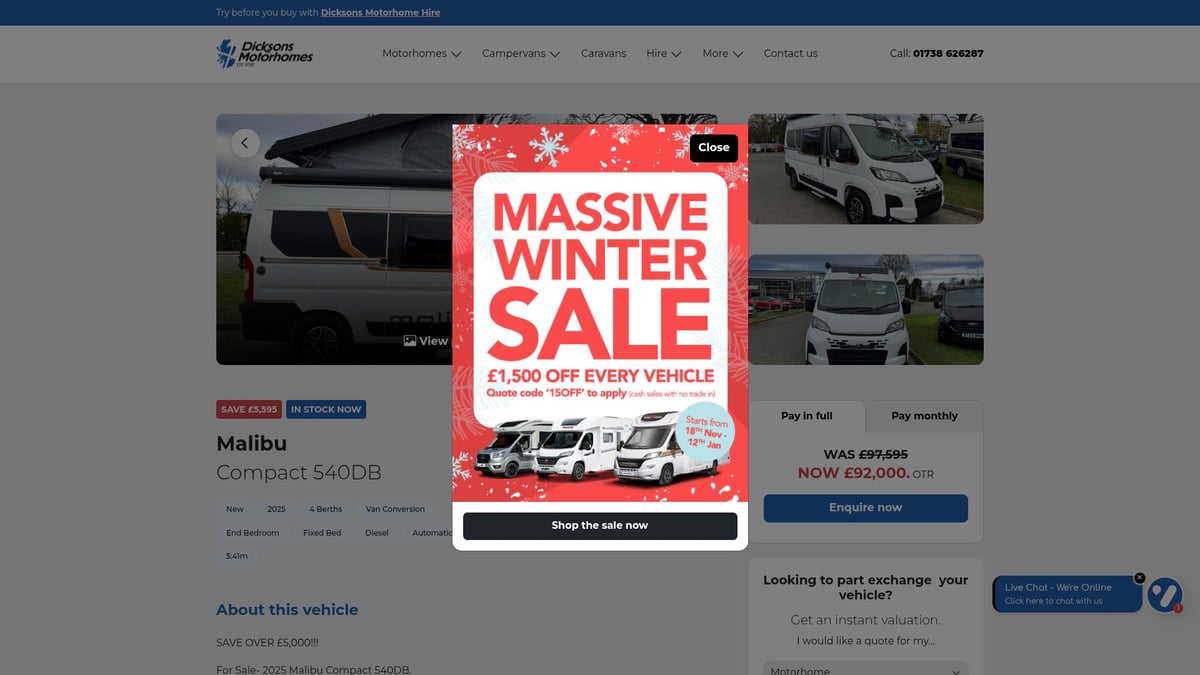 7 Best 4 Berth Campervan Picks For UK Adventures 2026 - Malibu Compact 540DB (2025 Model)