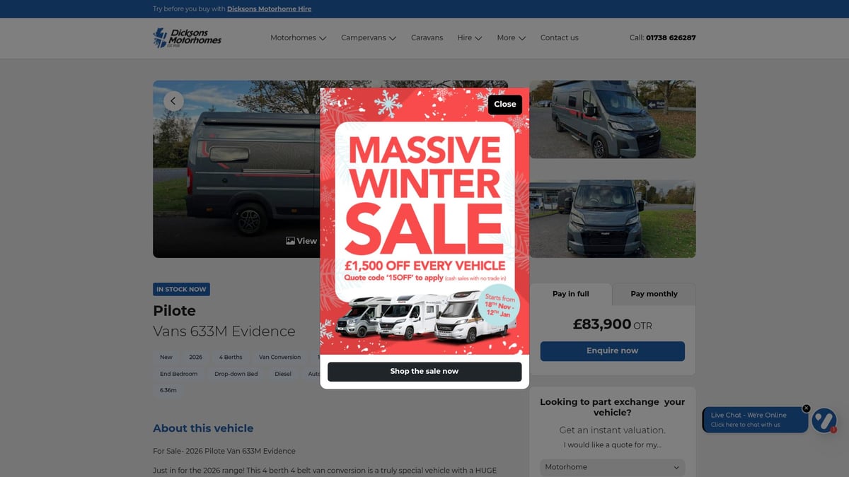 7 Best 4 Berth Campervan Picks For UK Adventures 2026 - Pilote Van 633M Evidence (2026 Model)