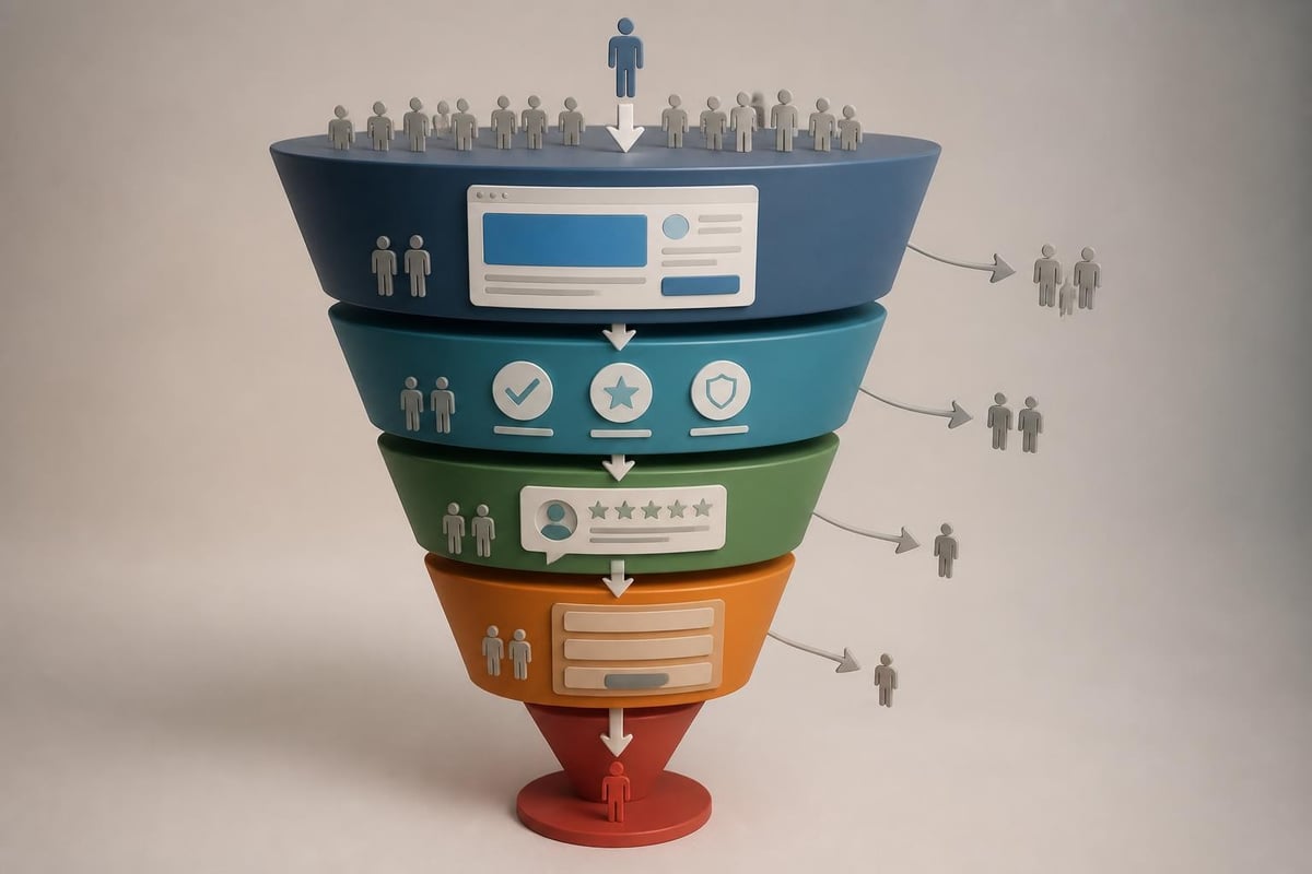 Conversion optimization funnel