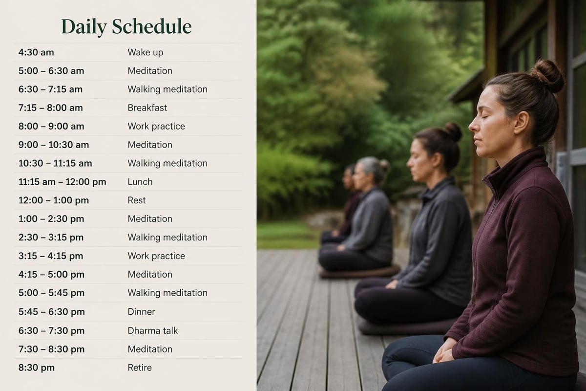 Silent retreat daily schedule