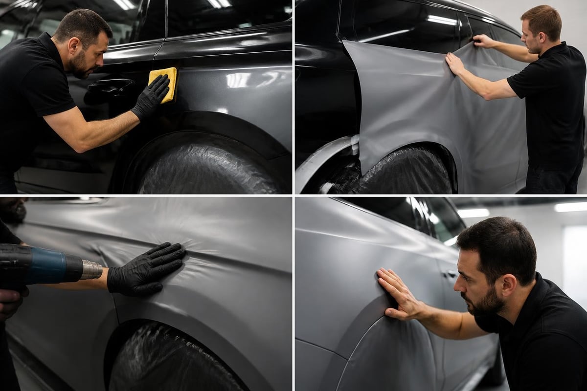 Vehicle wrap application process