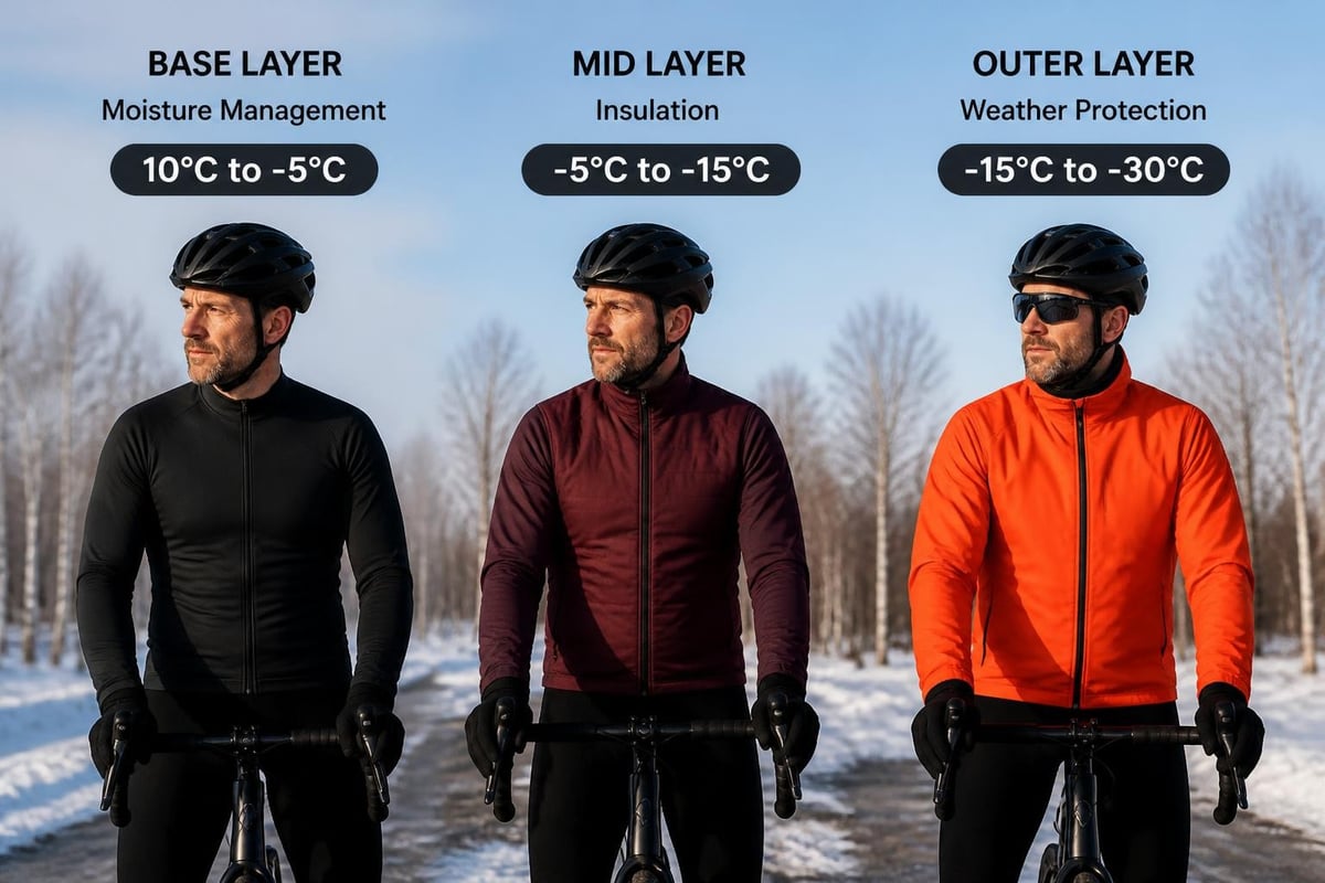 Winter cycling layering system