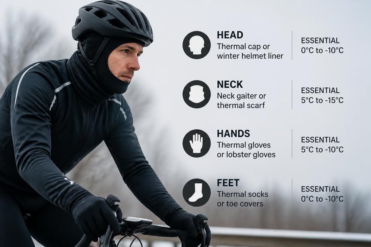 Winter cycling accessories protection zones
