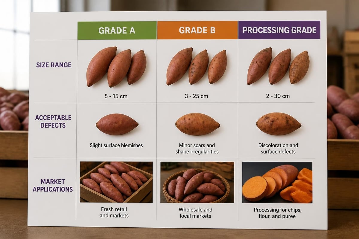 Sweet potato grading criteria