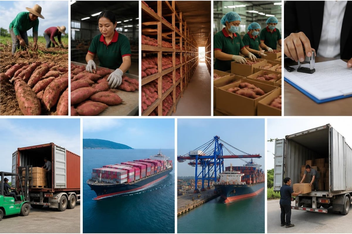 Export logistics timeline