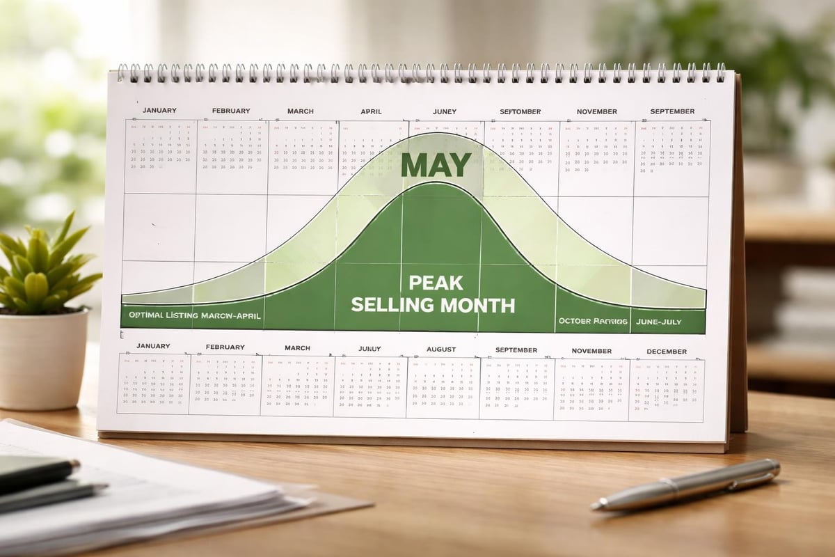 Monthly home selling calendar