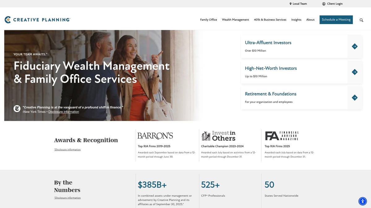 10 Best Top 10 Wealth Management Firms to Watch in 2026 - Creative Planning