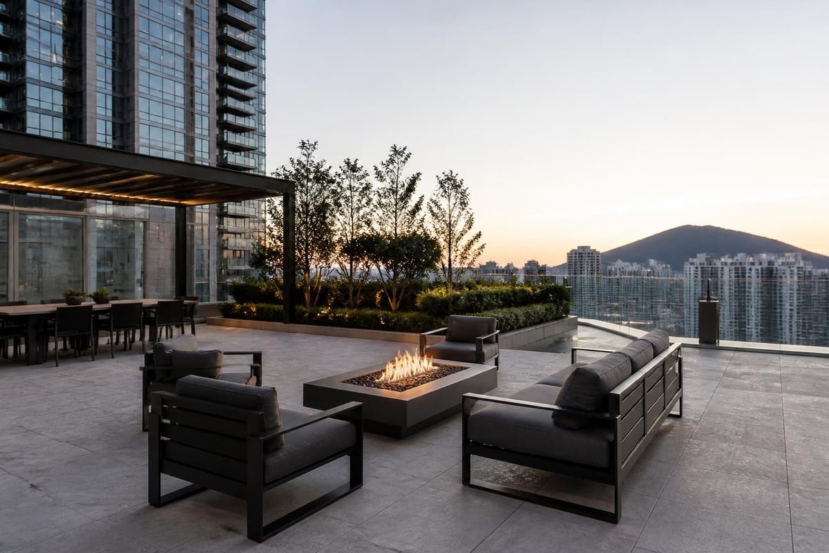Fire pit safety clearances